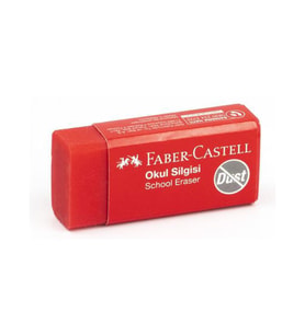 Faber Castell Küçük Kırmızı Okul Silgisi 3 lü