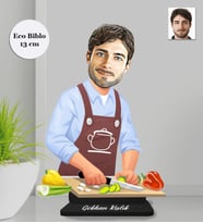 Kişiye Özel Aşçı Erkek Ahşap Eco Bibo -6