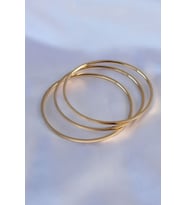 316L Çelik Gold Renk Ajda Model Kadın 60 mm Bilezik - TJ-BB5360