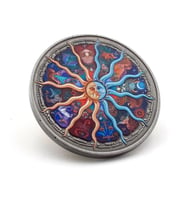 Retro Zodiac Burçlar Haritası Renkli Metal Şans Hatıra Koleksiyon Parası Coin CP019