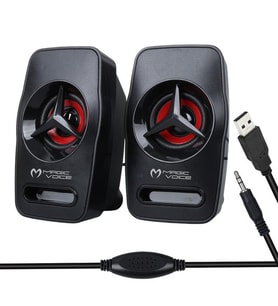 Magicvoice T-19 1+1 USB Pc Mini Hoparlör - Speaker (2*3 Watt - 4 Ohm)