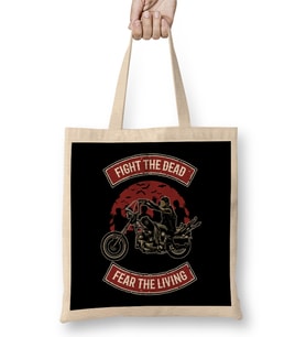 Walking Dead Daryl Dixon Fight The Dead Fear The Living Bez Çanta Uzun Saplı