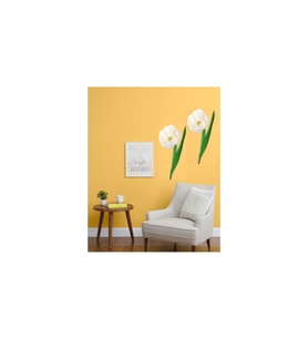 DUVAR ÇIKARTMA STICKER DEKORATİF DUVAR KAĞIDI,SÜS  İKİ ADET ÇİÇEKLİ  PVC 70X50X0,5CM