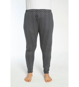 Büyük Beden Cepli Viskon Yazlık Kadın Pijama Altı Tek Alt y16 (Siyah)