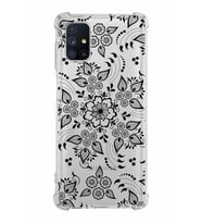 Samsung Galaxy M51  Köşe Korumalı Antişok Kapak Nostalji Desen Tasarımlı Şeffaf  Kılıf