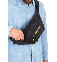 NEWİSH POLO ÇAPRAZ BEL VE OMUZ ÇANTASI-FREE BAG (Siyah-Sarı)