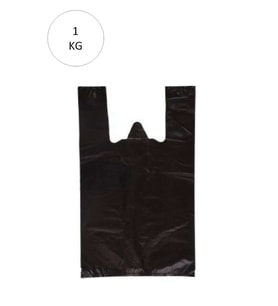 Siyah Atlet Poşet Orta Boy 29x50 cm Takriben 85 Adet 1 Kg
