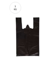 Siyah Atlet Poşet Orta Boy 29x50 cm Takriben 85 Adet 1 Kg
