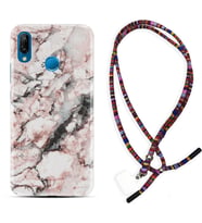 Huawei P20 Lite Mate 10 20 Lite Pro P40 Lite KılıfBoyun Asklı Rasta Silikon Colorfull Marble 2 1389