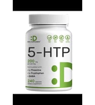 DEAL SUPPLEMENT 5-HTP 200mg  240 Capsul, 98% African Derived Griffonia Seed Extract  Plus Active L Theanine, L Tryptophan, GABA  Relaxation.Usa Menşei.3949 (Renksiz)