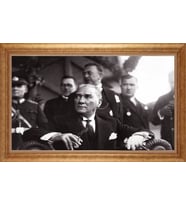 EV İŞYERİ OFİS İÇİN ALTIN ÇERÇEVELİ PASPARTULU TABLO S662