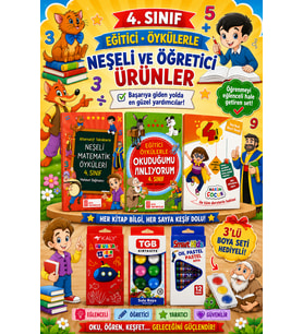 4.Sınıf Okuduğumu Anlıyorum-Neşeli Matematik Öyküleri- Tüm Dersler Soru Bankası (Boya Seti Hediyeli)