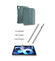 iPad A16 11. ve 10. Nesil ile Uyumlu A3355 A2757 Premium 3’lü Tablet Aksesuar Seti