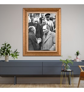 Altın Varaklı Paspartulu Çerçeveli Tablo rv1512