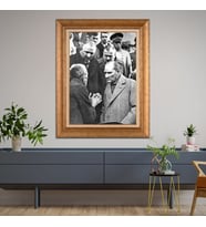 Altın Varaklı Paspartulu Çerçeveli Tablo rv1512
