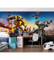 Transformers Robot Arabalar Çocuk Odası Duvar Kağıdı