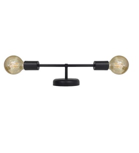 RİOLİGHT RETRO İKİLİ METAL TAVAN AVİZESİ (Siyah)