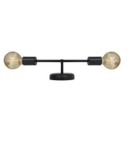 RİOLİGHT RETRO İKİLİ METAL TAVAN AVİZESİ (Siyah)