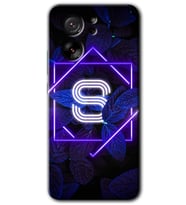 Xiaomi Mi 13T Pro Kılıf HD Desen Baskılı Arka Kapak - Dark Neon Yaprak S Harfi