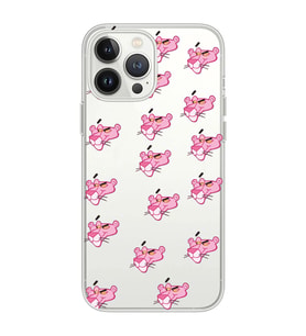 Iphone 12 PRO Uyumlu Pink Panter Tasarımlı Şeffaf Telefon Kılıfı