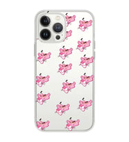 Iphone 12 PRO Uyumlu Pink Panter Tasarımlı Şeffaf Telefon Kılıfı