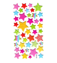 Sticker Kabartmalı Stiker Defter, Planlayıcı Etiket (lbu-024) - 17X9 cm - Renkli Yıldızlar