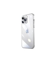 Apple iPhone 13 Pro Max Uyumlu Kılıf Sert PC Renkli Çerçeveli Zore Riksos Kapak (Gümüş)