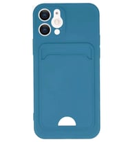 iPhone 12 Kılıf Kelvin Kartvizitli Silikon - Mavi