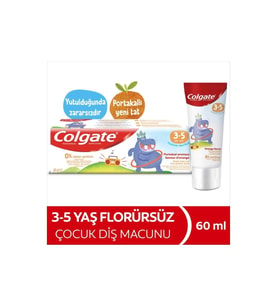 Colgate 3-5 Yaş Portakal Aromalı Florürsüz Çocuk Diş Macunu 60 ml
