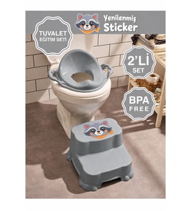 Kaydırmaz Çocuk Taburesi Çift Basamaklı, Çocuk Banyo Lavabo Basamağı 2li Se