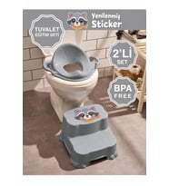 Kaydırmaz Çocuk Taburesi Çift Basamaklı, Çocuk Banyo Lavabo Basamağı 2li Se