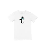 Atkılı Penguen Tişört (Beyaz)