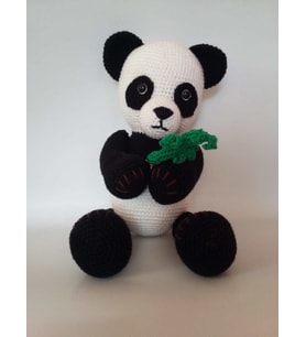 Panda Ayıcık Amigurumi Organik Oyuncak