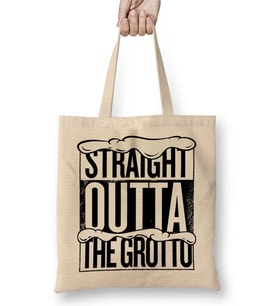 Straight Outta The Grotto Christmas Bez Çanta Uzun Saplı