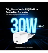 Lexroo SmartCharger GAN 30W PD USB-C Seyahat Hızlı Şarj Aleti 2SCG30B