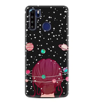 Reeder P13 Blue Max Kılıf Desenli Silikon Space Woman