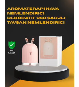 Northcity USB Bağlantılı Sessiz LED Işıklı Nemlendirici Difüzör 200 ml - Tavşan Kulaklı Aroma Difüzör