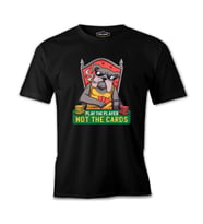 Dog Playing Poker Play the Cards Siyah Erkek Tshirt