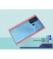 Tkgz - Infinix HOT 20İ FULL KASA Arka Kapak Batarya Kapağı - MAVİ
