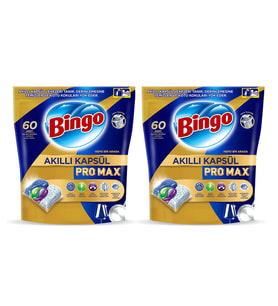 Bingo Akıllı Kapsul Pro Max Bulasık Makinesi Tableti 60 lı 2 Adet 120 Kapsul
