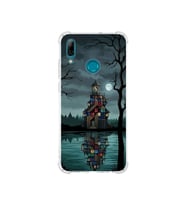 PrintiFy Huawei Psmart2019 ile Uyumlu Simya Serisi Gölge Ve Cam Tasarımlı Uv Baskılı Köşe Korumalı Antişok Kılıf