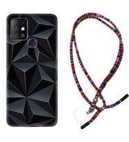 INFINIX Hot 8 9 10 11S Hot 10 Play 10T Kılıf Boyun Asklı Rasta Silikon Prizmalar 1782