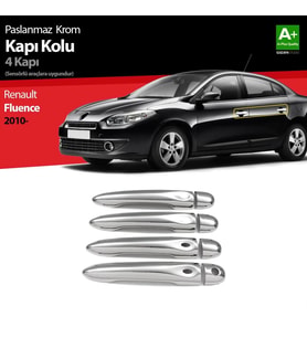 Renault Fluence Uyumlu Krom Kapı Kolu 4 Kapı Sensörlü 2010 Üzeri