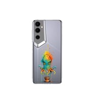 Tecno Pova Neo 2 ile uyumlu Splash ahtapot tasarımlı şeffaf silikon kılıf
