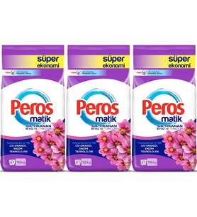 Peros Matik Toz Çamaşır Deterjanı 30KG Yıldız Çiçeği (Beyaz ve Renkliler) (201 Yıkama) (3PK*10KG)