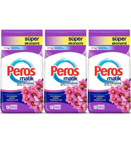 Peros Matik Toz Çamaşır Deterjanı 30KG Yıldız Çiçeği (Beyaz ve Renkliler) (201 Yıkama) (3PK*10KG)