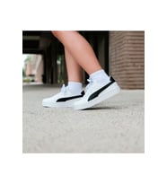 Puma Skye Clean - Kadın Deri Beyaz-Siyah Spor Ayakkabı - 380147 04