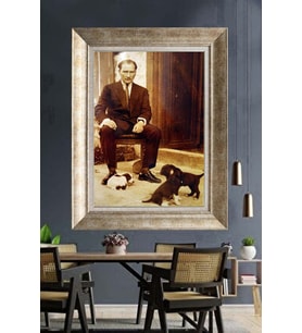 Gümüş Çerçeveli Atatürk Tablo za391