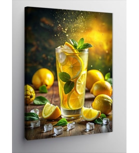 Kanvas Tablo Limonlar Ve Naneler