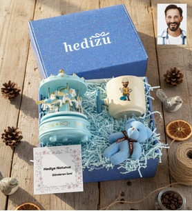 Kişiye Özel Karikatürlü İnşaat Mühendisi Hediye Kutusu - Kişiye Özel T Kupa, Atlı Karınca Müzik Kutusu, Peluş Anahtarlık Mühendisler Günü Hediyesi